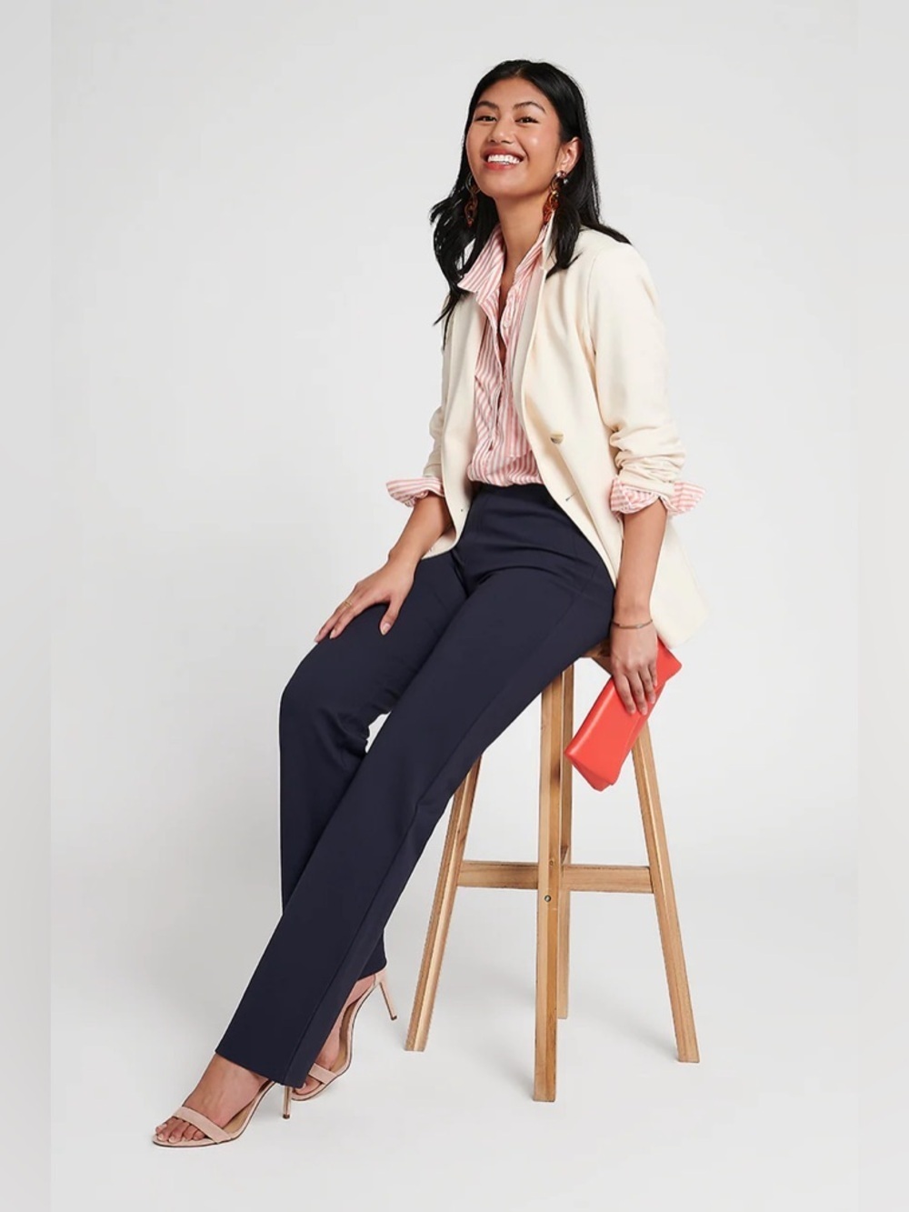 NEW Betabrand Classic DPYP™ Dress Pant Yoga Pant | Straight (dark navy blue)
